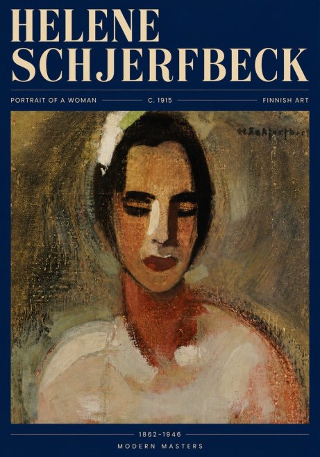 Helene Schjerfbeck Portrait of a Woman III No5 - Plakat