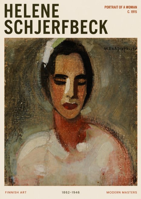 Helene Schjerfbeck Portrait of a Woman III No6 - Plakat