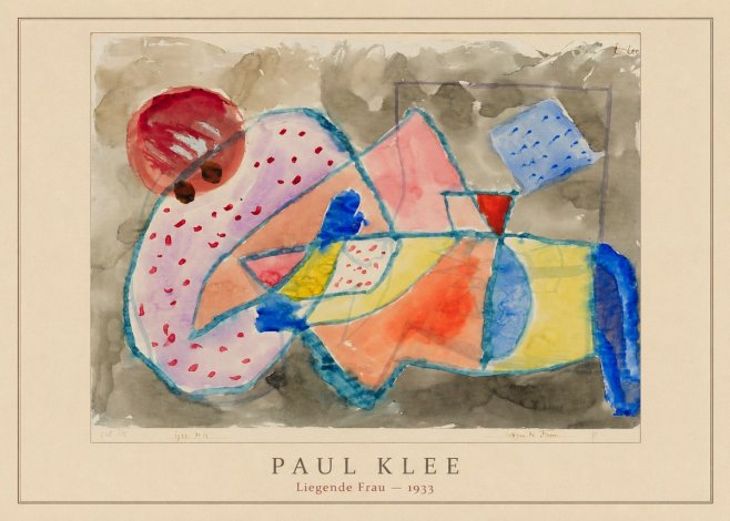 Paul Klee Liegende Frau - 1933 No4 - Plakat
