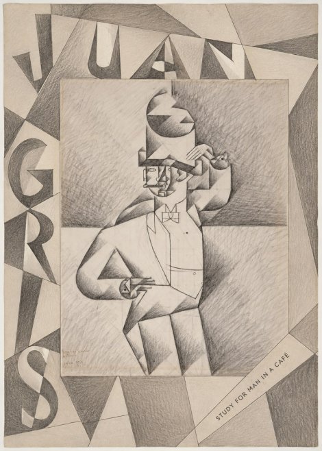 Juan Gris Study for Man in a Café No5 - Plakat