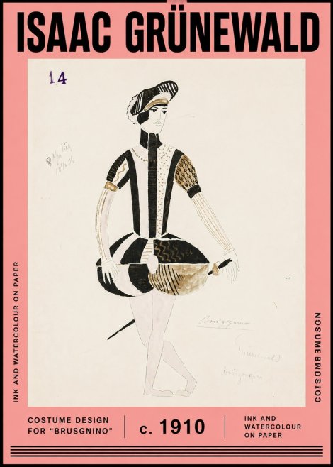 Isaac Grünewald Costume Design IX No6 - Plakat