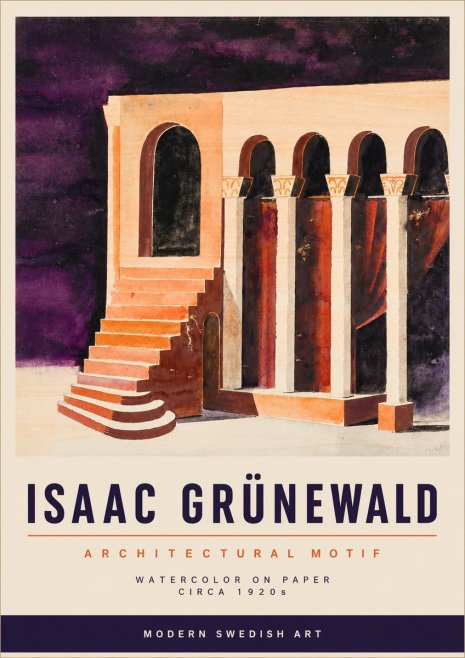 Isaac Grünewald Architectural Motif I No3 - Plakat