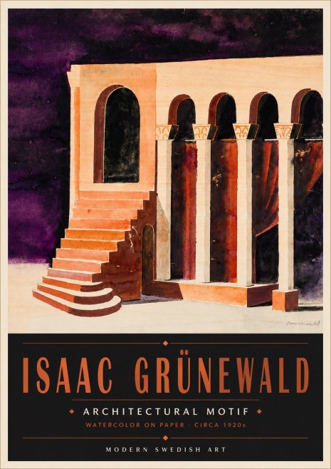 Isaac Grünewald Architectural Motif I No5 - Plakat