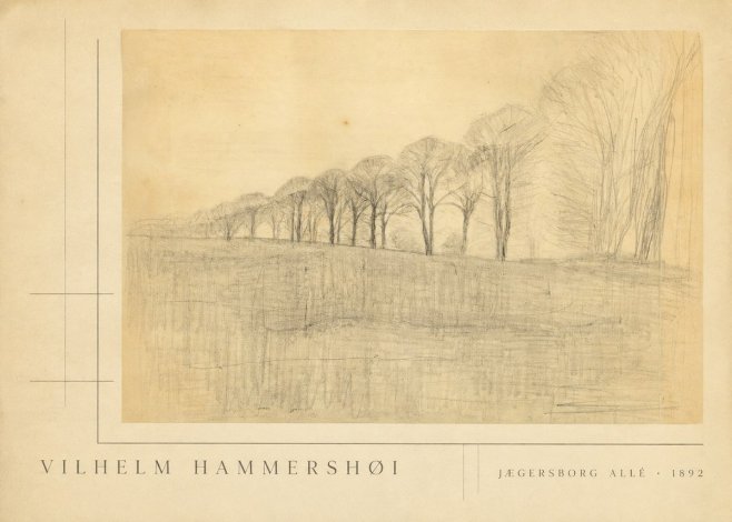 Vilhelm Hammershøi Jægersborg Allé No4 - Plakat