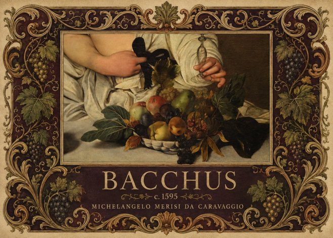 Michelangelo Merisi da Caravaggio Bacchus II No5 - Plakat