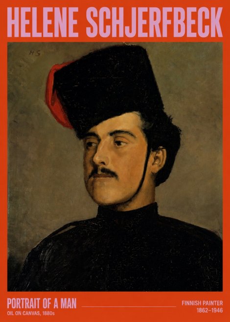 Helene Schjerfbeck Portrait of a Man II No2 - Plakat