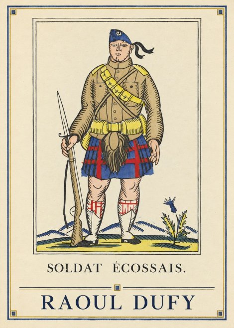 Raoul Dufy Soldat Écossais. No4 - Plakat
