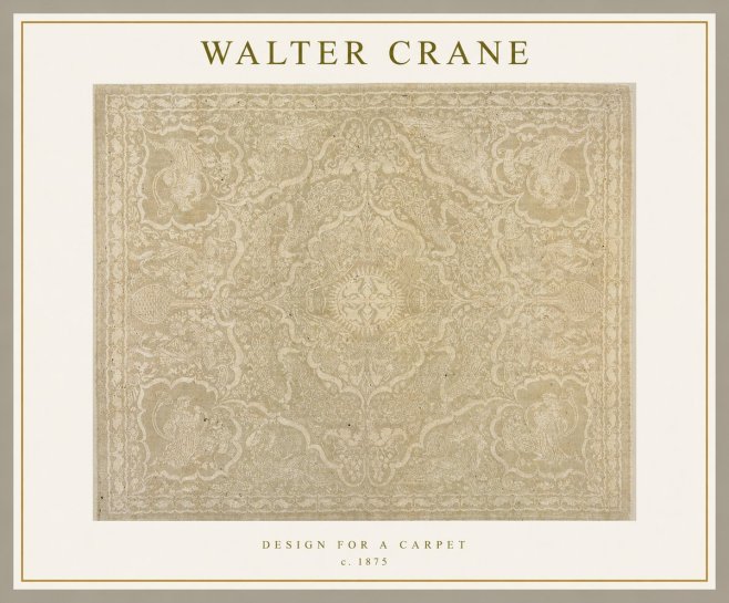Walter Crane Design for a Carpet No1 - Plakat
