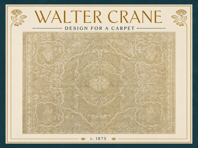 Walter Crane Design for a Carpet No5 - Plakat