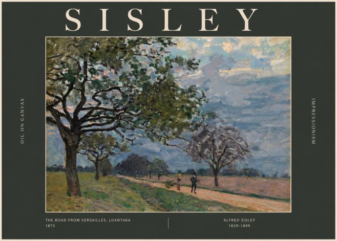 Sisley The Road from Versailles, Loantaka No2 - Plakat