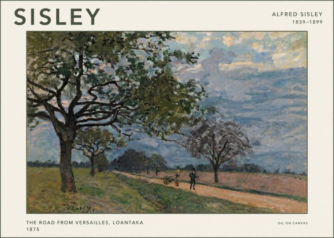 Sisley The Road from Versailles, Loantaka No4 - Plakat