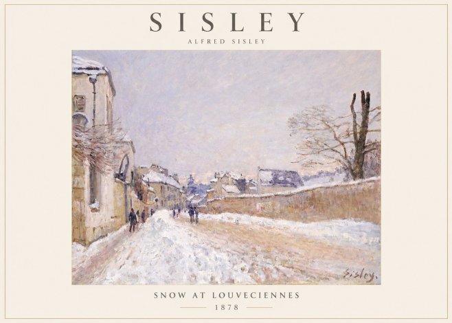 Sisley Snow at Louveciennes No1 - Plakat