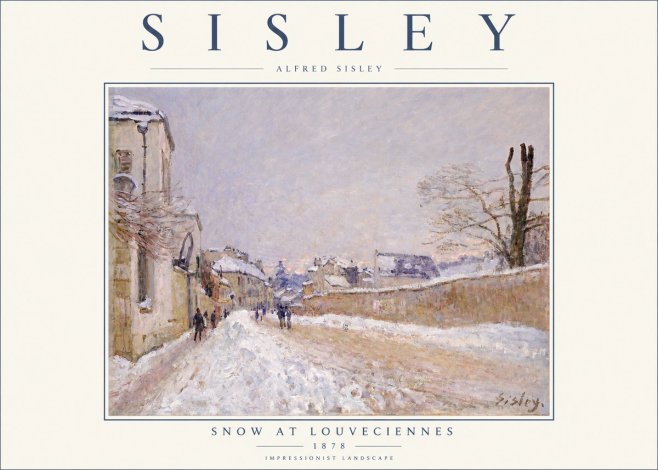 Sisley Snow at Louveciennes No2 - Plakat