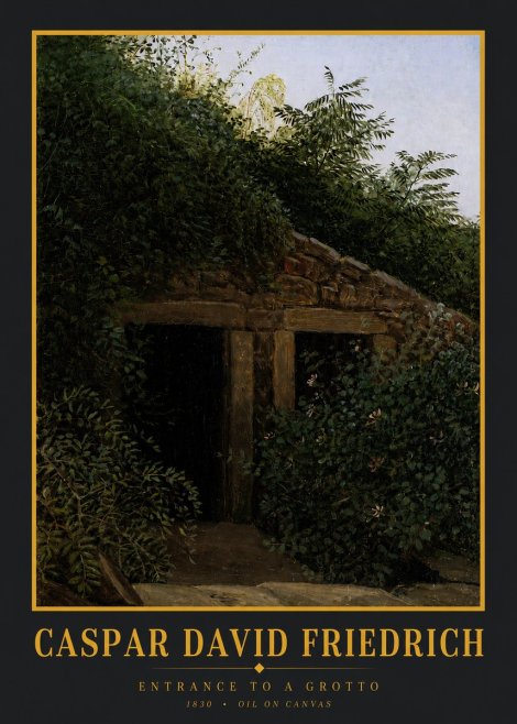 Caspar David Friedrich Entrance to a Grotto No3 - Plakat