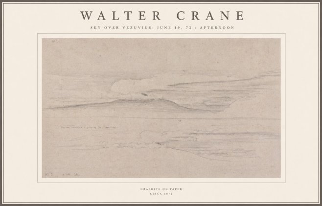 Walter Crane Sky over Vezuvius: June 19, 72 : Afternoon No1 - Plakat