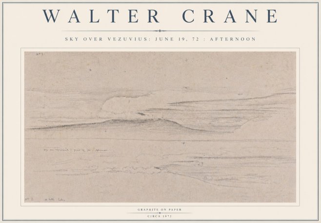 Walter Crane Sky over Vezuvius: June 19, 72 : Afternoon No5 - Plakat