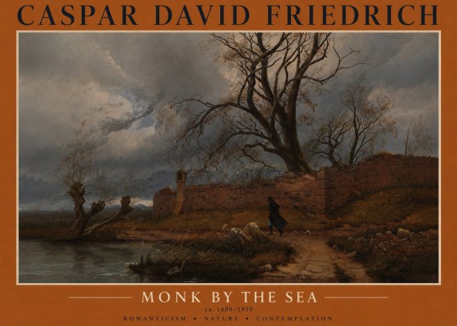 Caspar David Friedrich Autumn Landscape with Ruin No3 - Plakat