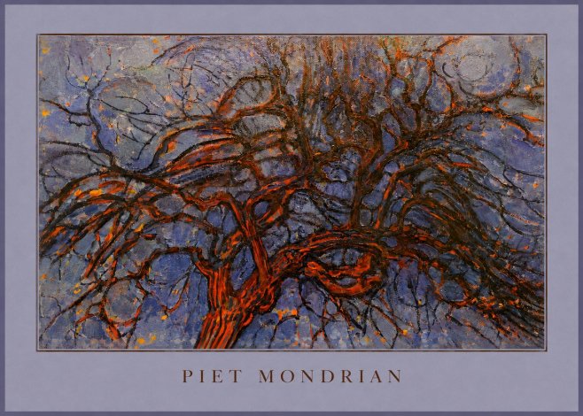 Piet Mondrian The Red Tree No4 - Plakat