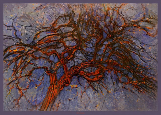 Piet Mondrian The Red Tree No6 - Plakat