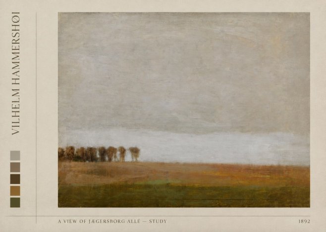 Vilhelm Hammershøi A View of Jægersborg Allé - Study No3 - Plakat