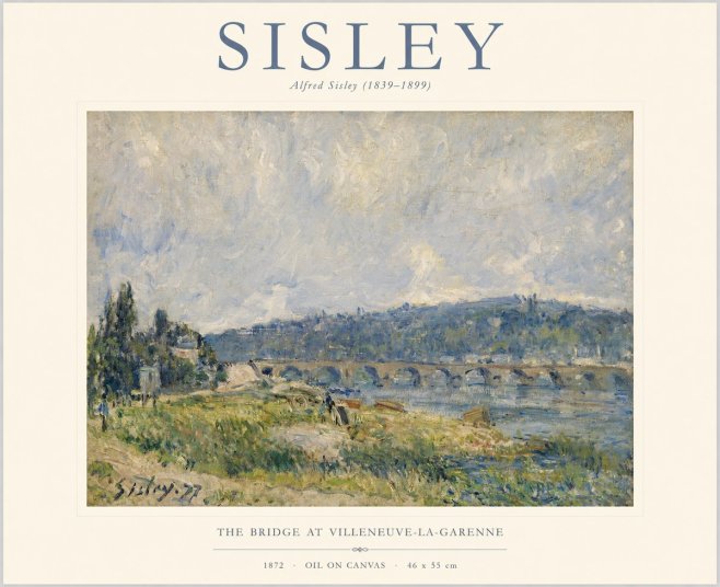 Sisley The Bridge at Villeneuve-la-garenne II No1 - Plakat