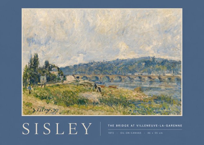 Sisley The Bridge at Villeneuve-la-garenne II No2 - Plakat