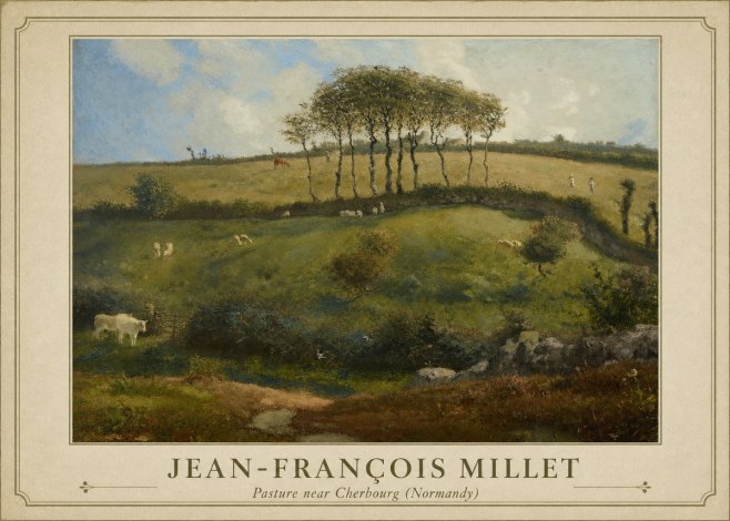 Jean-François Millet Pasture Near Cherbourg (Normandy) No1 - Plakat