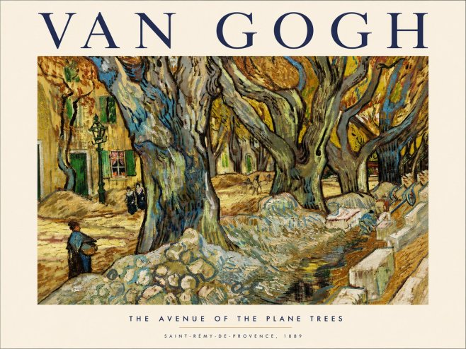 Van Gogh The Avenue of the Plane Trees No3 - Plakat