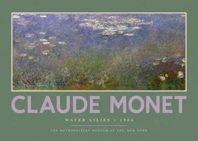 Monet Water Lilies - 1906 No2 - Plakat