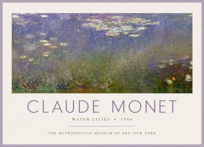 Monet Water Lilies - 1906 No4 - Plakat