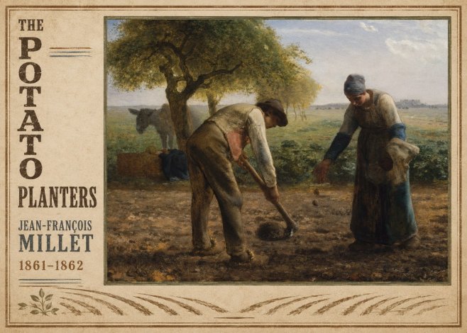 Jean-François Millet The Potato Planters No2 - Plakat