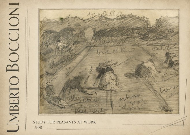 Umberto Boccioni Study for Peasants at Work No3 - Plakat