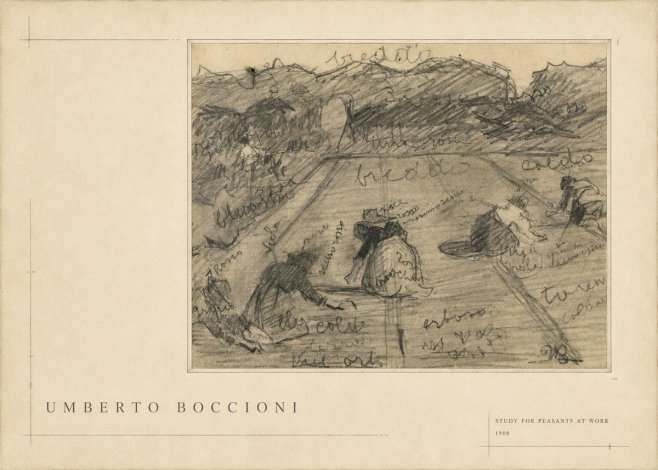 Umberto Boccioni Study for Peasants at Work No5 - Plakat