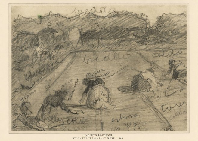 Umberto Boccioni Study for Peasants at Work No6 - Plakat