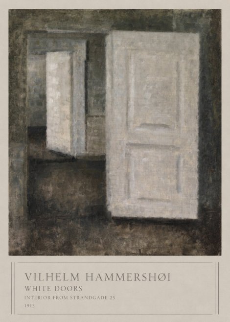 Vilhelm Hammershøi White Doors No1 - Plakat