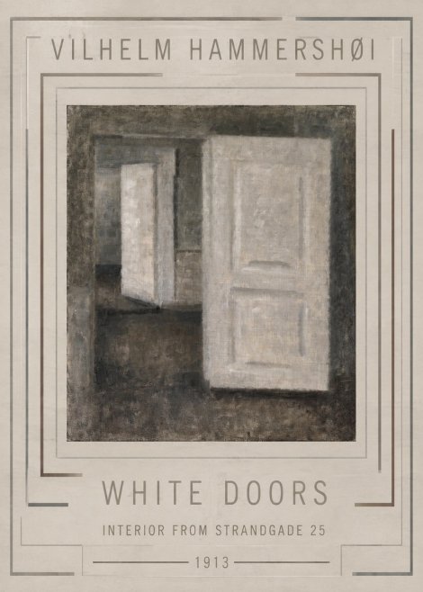 Vilhelm Hammershøi White Doors No6 - Plakat