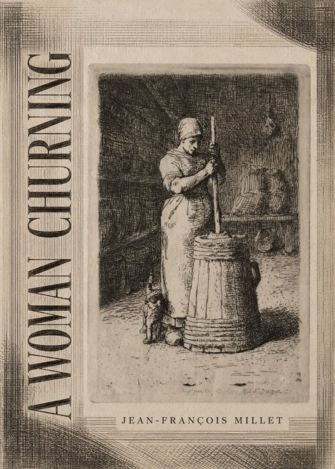 Jean-François Millet A Woman Churning No2 - Plakat