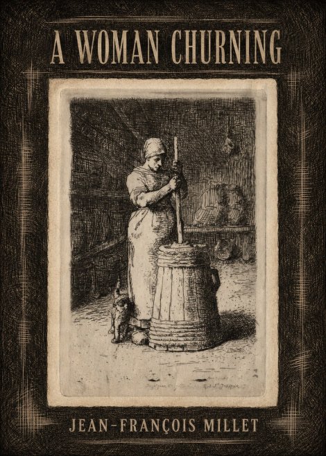 Jean-François Millet A Woman Churning No4 - Plakat