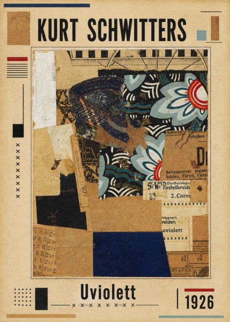 Kurt Schwitters Uviolett No1 - Plakat