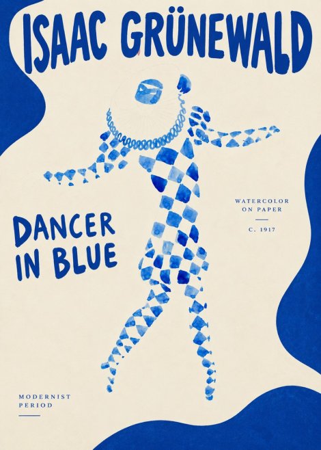 Isaac Grünewald Dancer in Blue No4 - Plakat