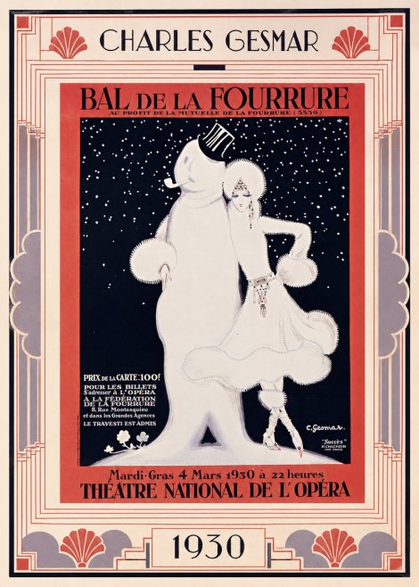 Charles Gesmar Bal De La Fourrure II No1 - Plakat