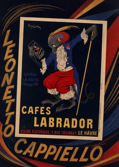 Leonetto Cappiello Cafés Labrador No5 - Plakat