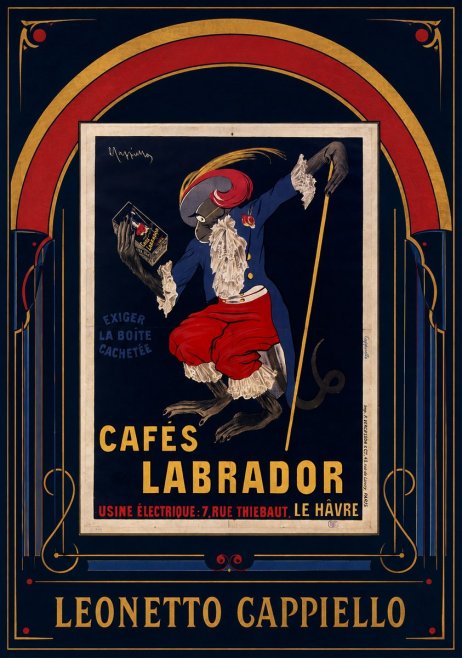 Leonetto Cappiello Cafés Labrador No6 - Plakat