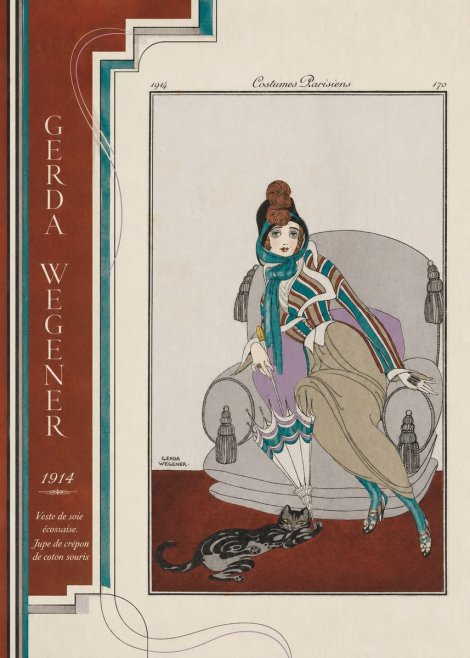 Gerda Wegener Veste De Soie Écossaise. Jupe De Crépon De Coton Souris. No2 - Plakat