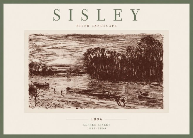 Sisley River Landscape No2 - Plakat
