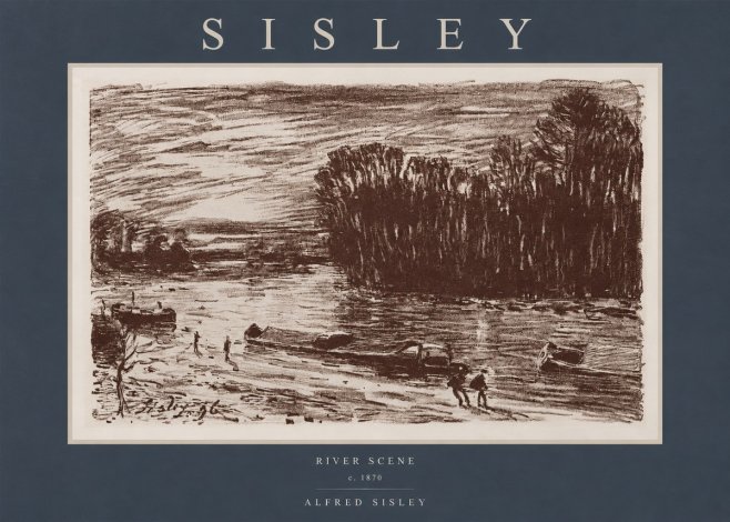 Sisley River Scene No2 - Plakat