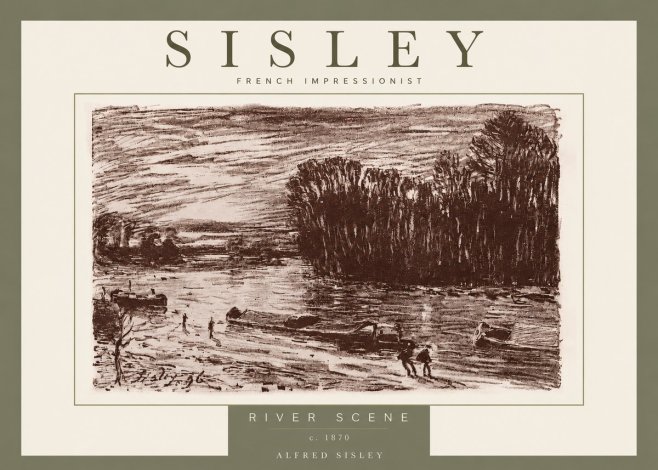 Sisley River Scene No6 - Plakat