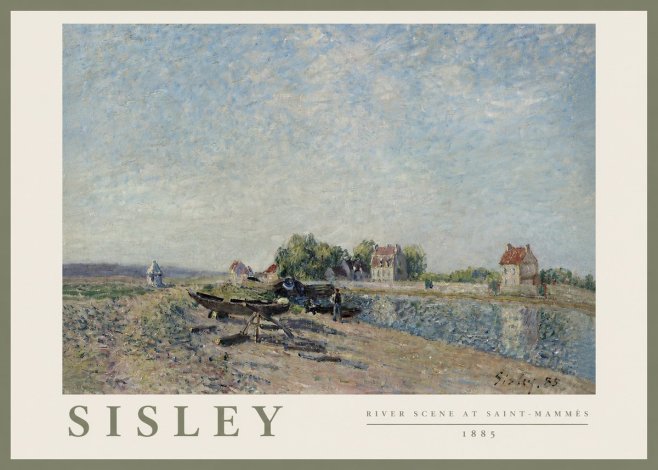 Sisley River Scene at Saint-mammès No2 - Plakat