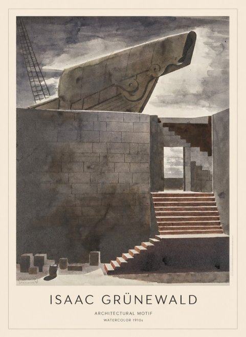 Isaac Grünewald Architectural Motif II No1 - Plakat