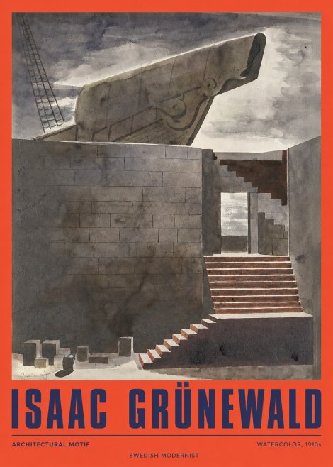 Isaac Grünewald Architectural Motif II No2 - Plakat